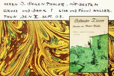 Geschwister Tanner mit Widmung, V Bruno Cassirer, 1907. Stadtbibliothek Biel.