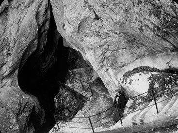 Weissbachschlucht, Rosenlaui. Foto: Leo Wehrli, Bildarchiv der ETH-Bibliothek Zürich, Dia 247-681, Public Domain