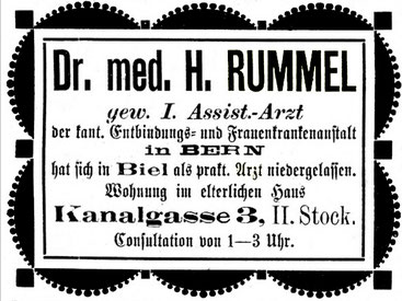 Inserat vom Tagblatt der Stadt Biel, 19. März 1891