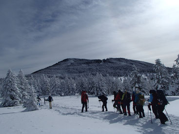 八ヶ岳　雪山　入門　スノーシュー　ツアー