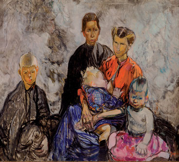 Frances Hodgkins 'Belgian Refugees' (Christchurch Art Gallery, New Zealand)