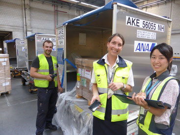 The very first shipment sent August 3, on behalf of the ANA / LH Cargo route JV from Munich to Tokyo  -  courtesy: LH Cargo