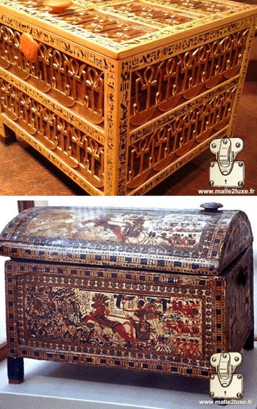 coffre bois ancien époque Egypte