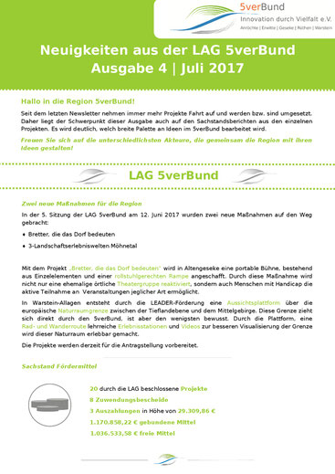 4. Ausgabe des 5verBund-Newsletters