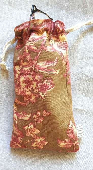 Brillenetui Toile de Jouy mocca