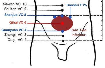 Fig. 4 - Représentation du Dān Tián inférieur