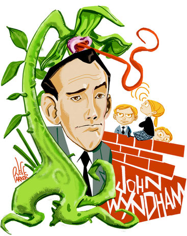 Caricatura de John Wyndham de Dan Rebellato