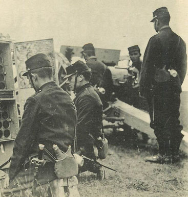 Artilleurs en 1914
