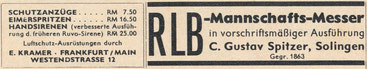 Annonces de vente de matériel LS, magazine Die Sirene 1936