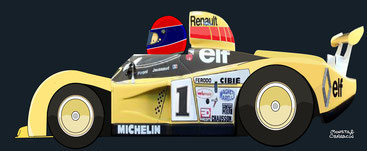 Jean Pierre Jabouille by Muneta & Cerracín - Renault Alpine A442 B