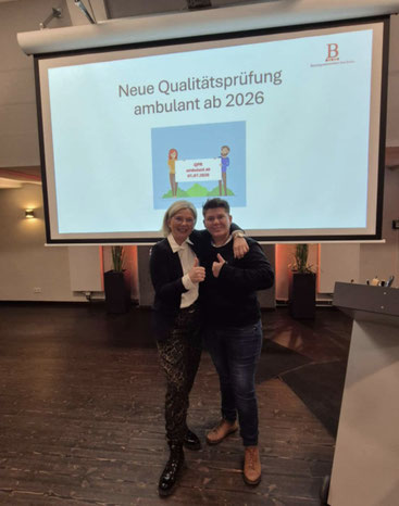Jutta Berlin & Nadine Stasiak, Inhaberin vom Pflegedienst „Müritzer Pflegeprinz“ Am 14.11.2025 im Schlosspark Güstrow, Veranstaltung für BpA M-V