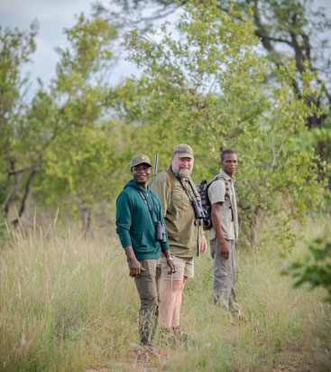 Safari zu Fuss mit Stephen, Andrew und Guide