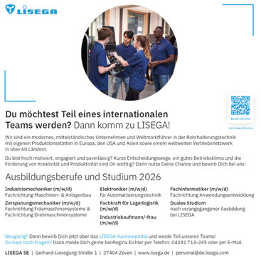 ausbildungsplaetze zeven lisega 2026