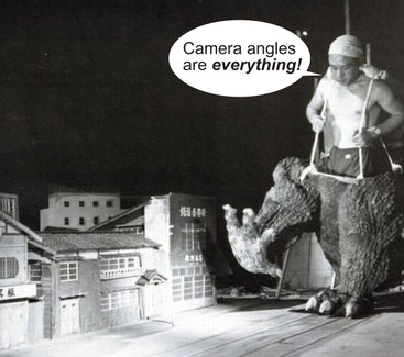Careful camera angles masked sound synch issues, so the end result didn't look like a badly-dubbed Toho flick!