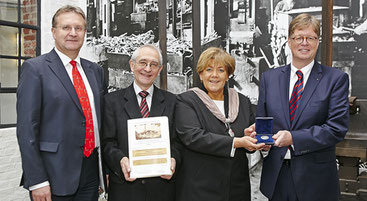 Dr.-Ing. Wilhelm Brunner, Prof. Dr. Horst A. Wessel, Oberbürgermeisterin Beate Wilding, Max W. Schenck