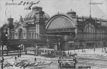 Dresden Hauptbahnhof 1906, Archiv W. Thiele
