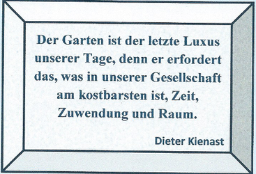 Zitat von Dieter Kienast in gerahmter Form, von Word importiert