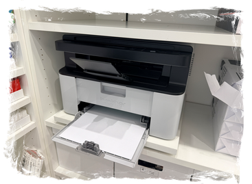 Ausziehbare Druckerplattform für Scanner-Zugang