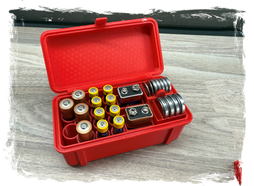 Modularer Batterie-Organizer Modulare System-Einsätze für die Batterielagerung