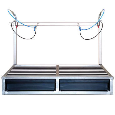 Shoe cleaner football with compressed air and water 