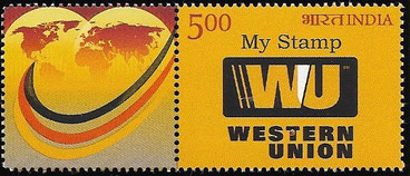 Western Union WU my stamp Pakistan Kashmir corrected Chandigarh
