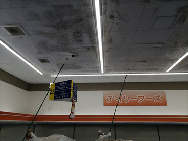 カビ取り作業中