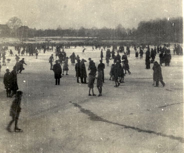 Schlittschuhlaufen 1931 auf dem Aasee