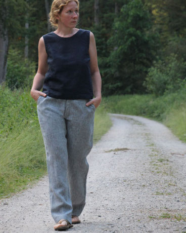 Sommerhose aus Leinen