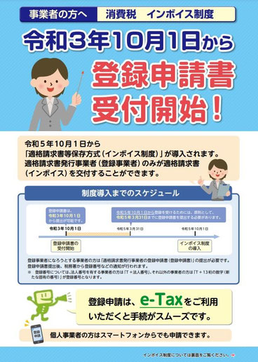 令和３年１０月１日から登録申請書受付開始！（リーフレット）（令和２年１０月）