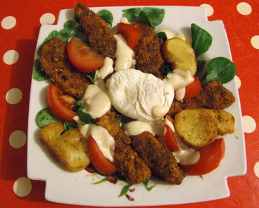 Variante avec du poulet croustillant !