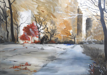Galambos Rita - Herbst in NY Rita Galambos freischaffende Künstlerin Malerin Designerin Painter Designer Artist Vorarlberg Malerei