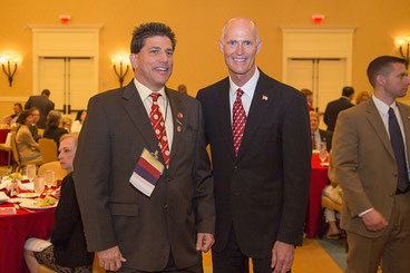 Dr. Sandford Silverman with Governor Scott