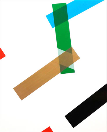 Travail de collage d’adhésif de l'artiste bordelais Laurent Valera