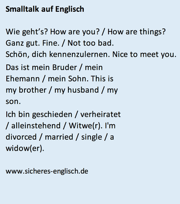 Smalltalk auf Englisch