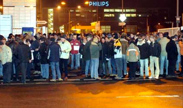 Philips Belegschaft streikt 2005