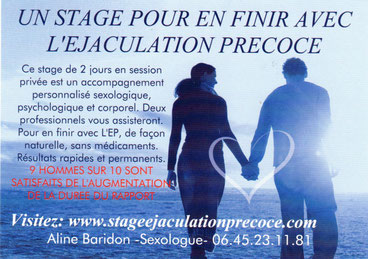 stage éjaculation précoce