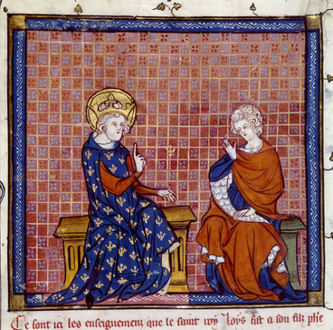 Enseignements de St Louis. Paris, vers 1330-1340. BnF. Ms Fr. 1136.