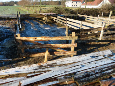 Das neue Schweinegehege: bezugsfertig.