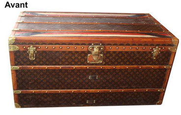 Redrose mail trunk badly restored louis vuitton chip