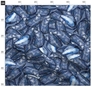 mussel print design art pattern shell