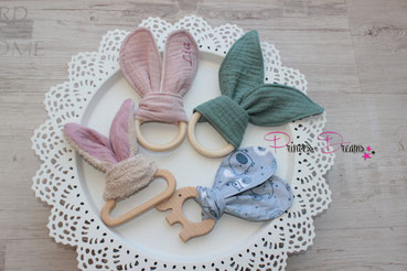 Kinster Greifling für Junge Mädchen,perfektes Taufgeschenk,Geschenk zur Geburt,Babyshower,Greifring Knisterohren, Silikon Greifling