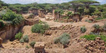 A stone quarry at Ras Kitau.