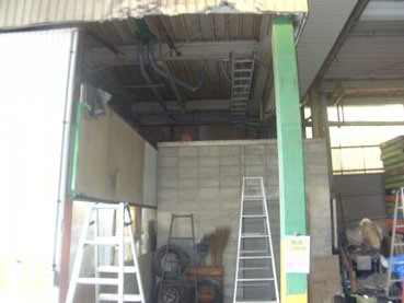 作業室増築鉄骨工事：工事前