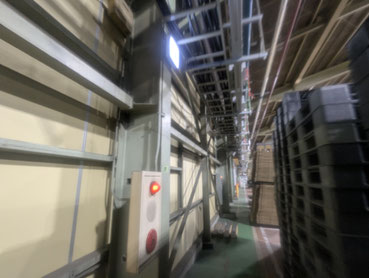 パレット崩落危険防止柵：工事前