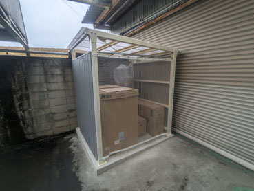 屋外設備小屋新築工事：工事後