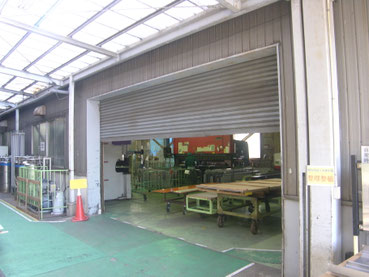 シートシャッター新設工事：工事前