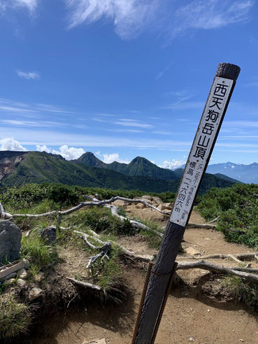 西天狗岳山頂:標高2,646m