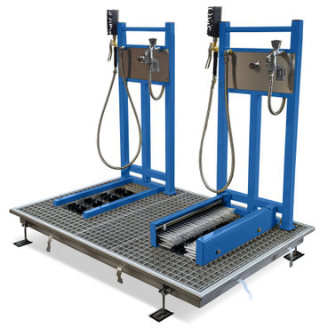 Installation de lavage pour bottes et chaussures de travail à encastrer 