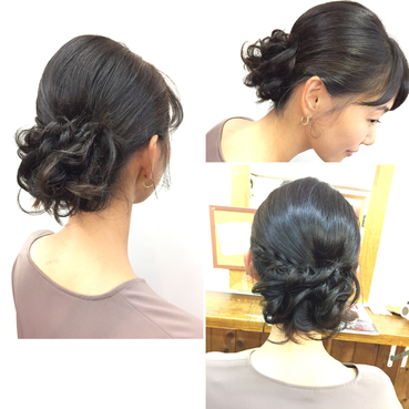 滋賀の可愛い獣医さんお帰りなさい 横浜・結婚式二次会ヘアアレンジ・セット