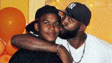 Trayvon Martin med hans far